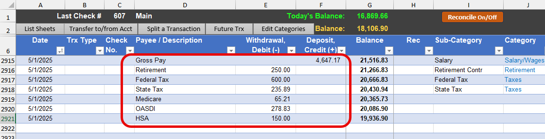 payroll deposit